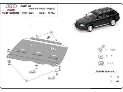 Stalowa Osłona manualnej skrzyni biegów Audi A6