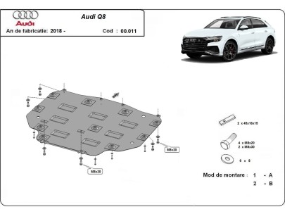 Stalowa Osłona skrzyni biegów Audi Q8
