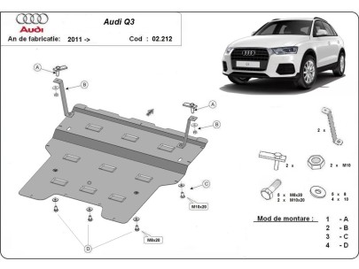 Stalowa Osłona pod silnik Audi Q3
