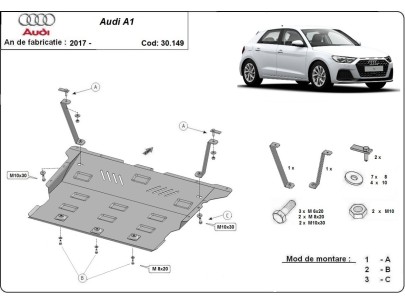 Stalowa Osłona pod silnik Audi A1