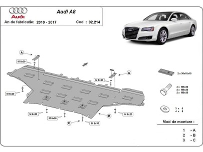 Stalowa Osłona pod silnik Audi A8