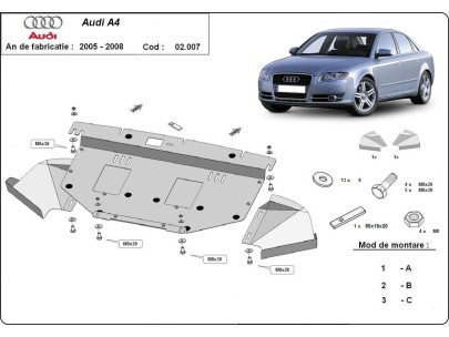 Stalowa Osłona pod silnik Audi A4 B7 All Road