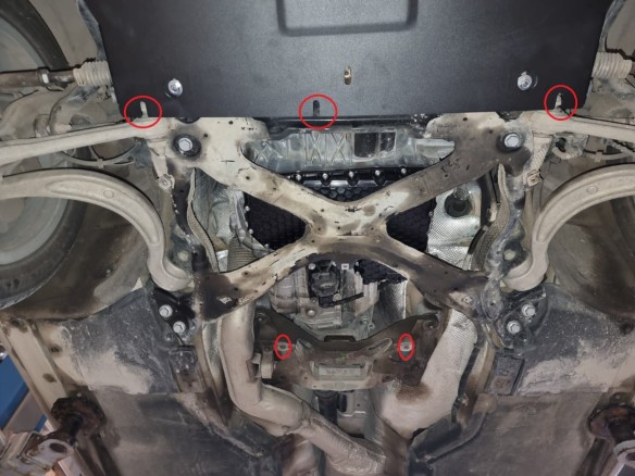 Stalowa Osłona skrzyni biegów Audi A4 B9