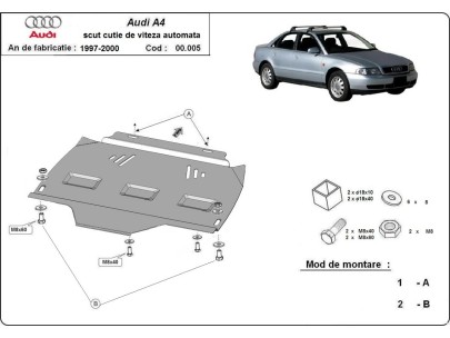 Stalowa Osłona automatycznej skrzyni biegów Audi A4 B5