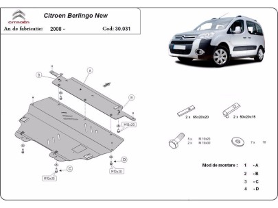 Stalowa Osłona pod silnik Citroen Berlingo