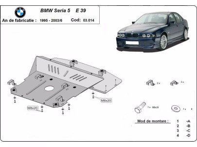 Stalowa Osłona pod silnik BMW Seria5 E39