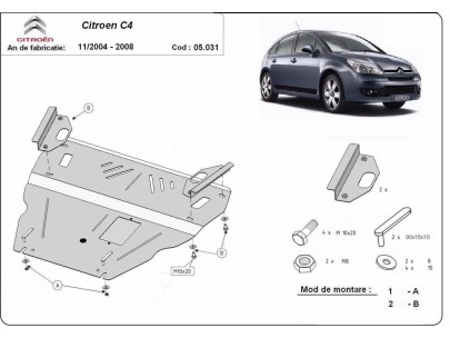 Stalowa Osłona pod silnik Citroen C4