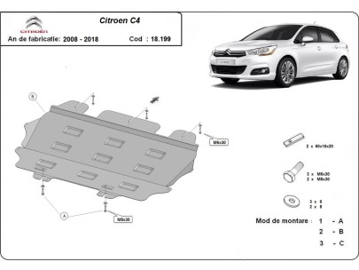 Stalowa Osłona pod silnik Citroen C4