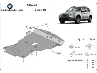 Stalowa Osłona pod silnik BMW X5 E70