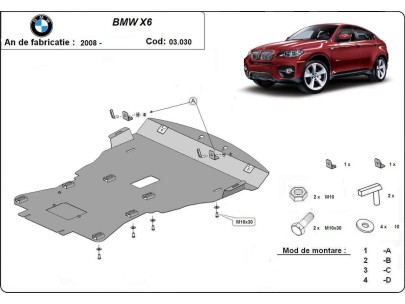 Stalowa Osłona pod silnik BMW X6 E71