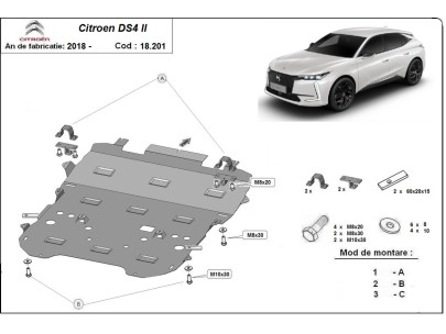 Stalowa Osłona pod silnik Citroen DS4 II