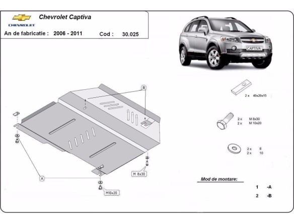 Stalowa Osłona pod silnik Chevrolet Captiva