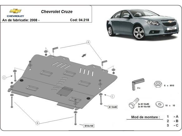 Stalowa Osłona pod silnik Chevrolet Cruze