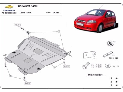Stalowa Osłona pod silnik Chevrolet Kalos