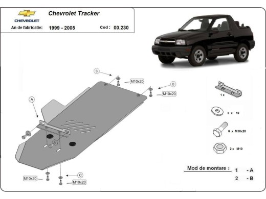 Stalowa Osłona skrzyni biegów Chevrolet Tracker
