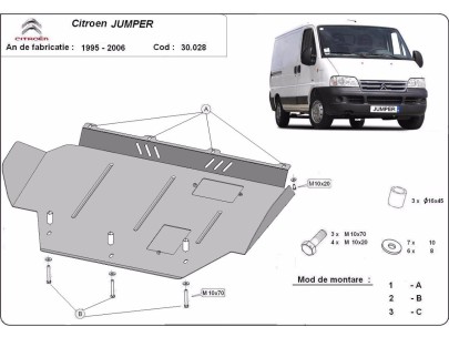 Stalowa Osłona pod silnik Citroen Jumper