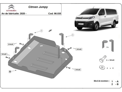 Stalowa Stalowa Osłona AdBlue Citroen Jumpy