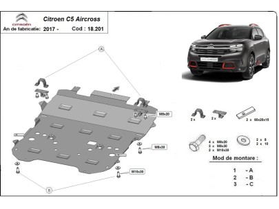 Stalowa Osłona pod silnik Citroen C5 Aircross 