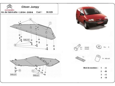 Stalowa Osłona pod silnik Citroen Jumpy