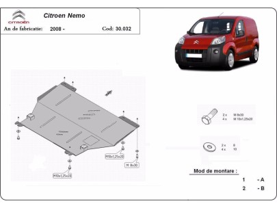 Stalowa Osłona pod silnik Citroen Nemo