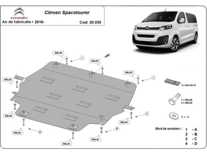 Stalowa Osłona pod silnik Citroen Spacetourer