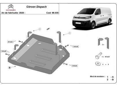 Stalowa Stalowa Osłona AdBlue Citroen Dispatch