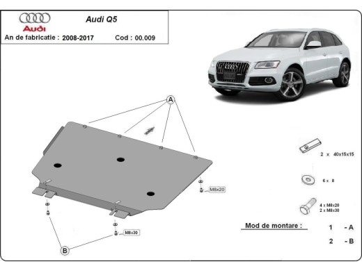 Stalowa Osłona skrzyni biegów Audi Q5