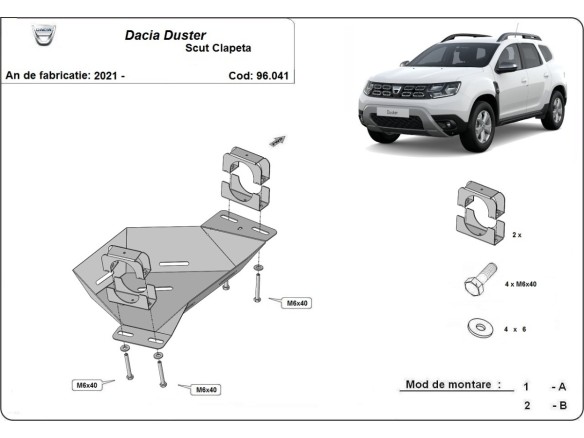 Stalowa Osłona Zawór EGR Dacia Duster