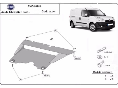 Stalowa Osłona pod silnik Fiat Doblo