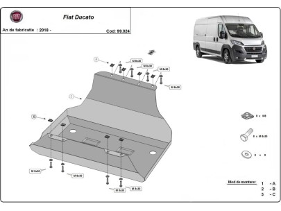 Stalowa Osłona zbiornika paliwa Fiat Ducato