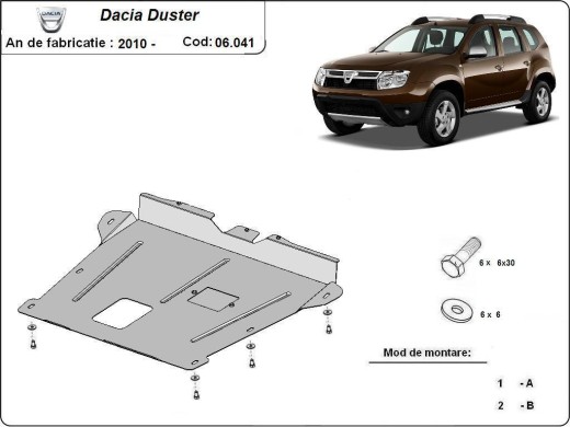 Stalowa Osłona pod silnik Dacia Duster