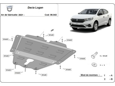 Stalowa Osłona pod silnik Dacia Logan