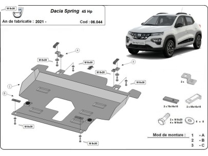 Stalowa Osłona pod silnik Dacia Spring