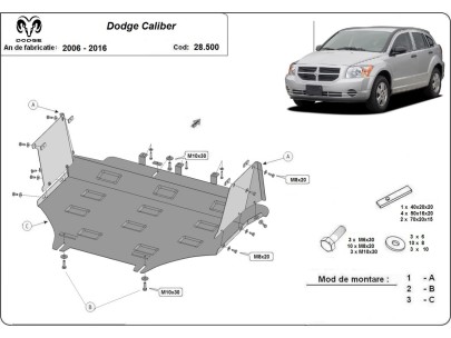 Stalowa Osłona pod silnik Dodge Caliber