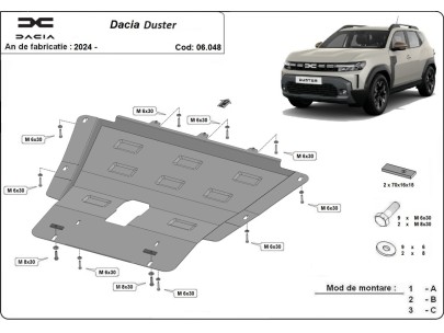 Stalowa Osłona pod silnik Dacia Duster - 4x2 , 4x4