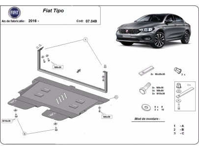 Stalowa Osłona pod silnik Fiat Tipo