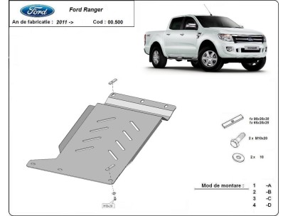 Stalowa Osłona skrzyni biegów Ford Ranger
