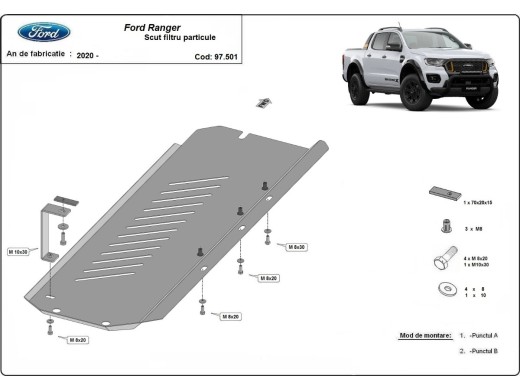 Stalowa Osłona DPF Ford Ranger
