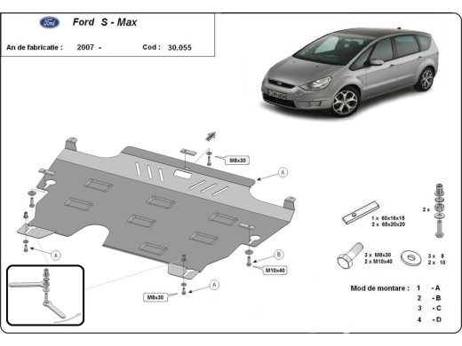 Stalowa Osłona pod silnik Ford S-Max