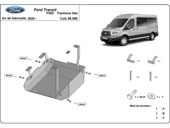Stalowa Stalowa Osłona AdBlue Ford Transit