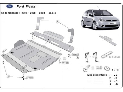 Stalowa Osłona pod silnik Ford Fiesta