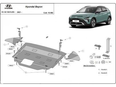 Stalowa Osłona pod silnik Hyundai Bayon
