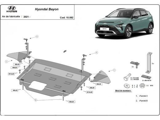 Stalowa Osłona pod silnik Hyundai Bayon