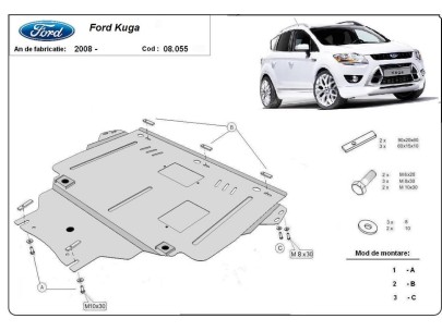 Stalowa Osłona pod silnik Ford Kuga