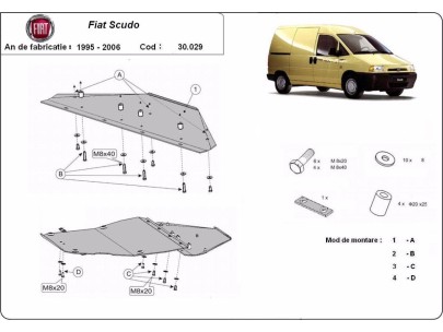 Stalowa Osłona pod silnik Fiat Scudo
