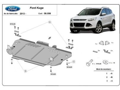Stalowa Osłona pod silnik Ford Kuga