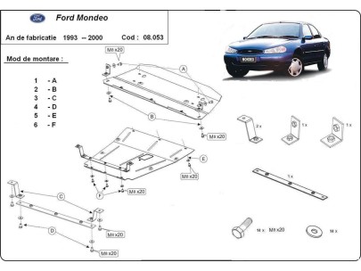 Stalowa Osłona pod silnik Ford Mondeo 1,2