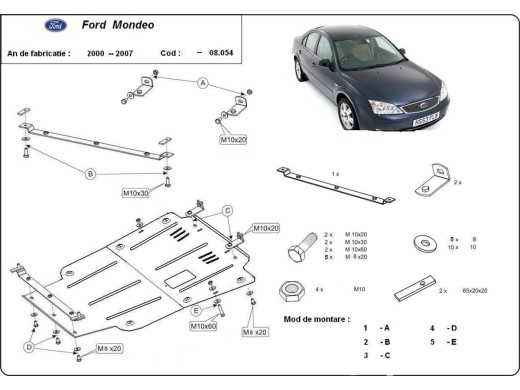 Stalowa Osłona pod silnik Ford Mondeo 3