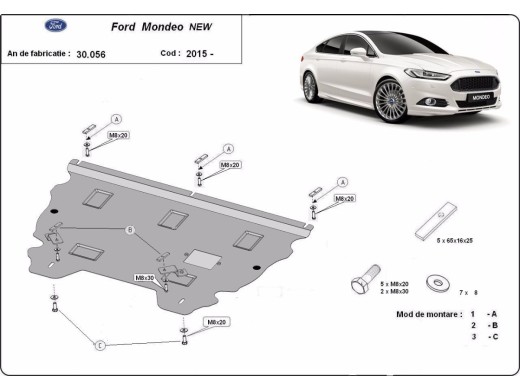 Stalowa Osłona pod silnik Ford Mondeo 5