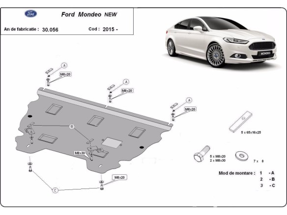 Stalowa Osłona pod silnik Ford Mondeo 5